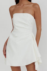 Minnesota Strapless Mini Dress White
