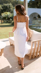 Jessica Midi Dress - White