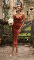 Jewels Midi Dress - Rust