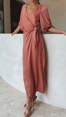 Meilani Midi Dress - Dusty Rose