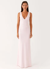 Cherry Sky Maxi Dress - Baby Pink