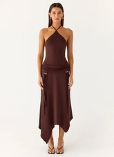 Becerra Midi Dress - Cool Chocolate