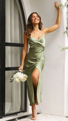 Elsa Midi Dress - Olive