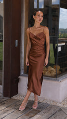Monte Midi Dress - Brown