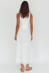 Dalayla Sleeveless Eyelet Maxi Dress White