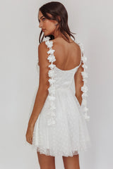 Fairytale Dream Floral Strap Mini Dress White