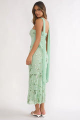 Jeremia Strapless Maxi Dress Sequin Mint