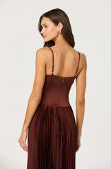 Elyssa Satin Midi Dress