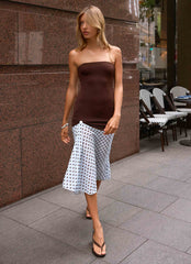 Schell Midi Dress - Chocolate Dot