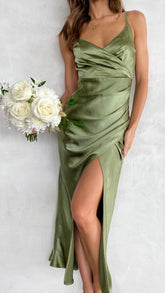 Elsa Midi Dress - Olive