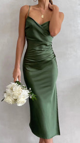 Monte Midi Dress - Olive