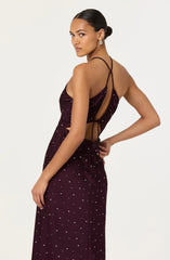 Halley Rhinestone Embellished Maxi Dress