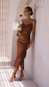 Monte Midi Dress - Brown