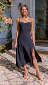 Kerstie Midi Dress - Black