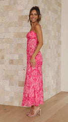 Margie Midi Dress - Pink