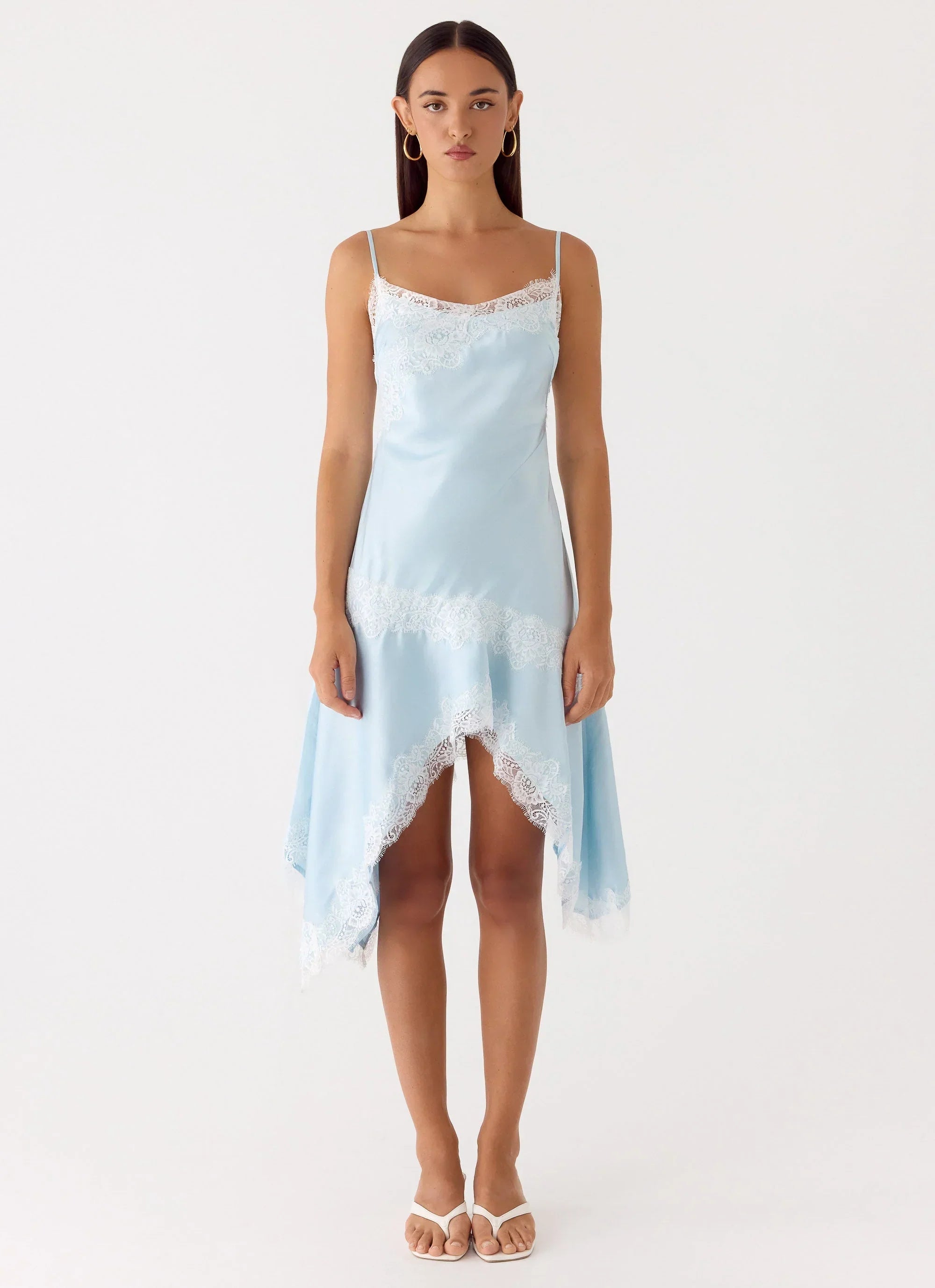 Starla Midi Dress - Pale Blue