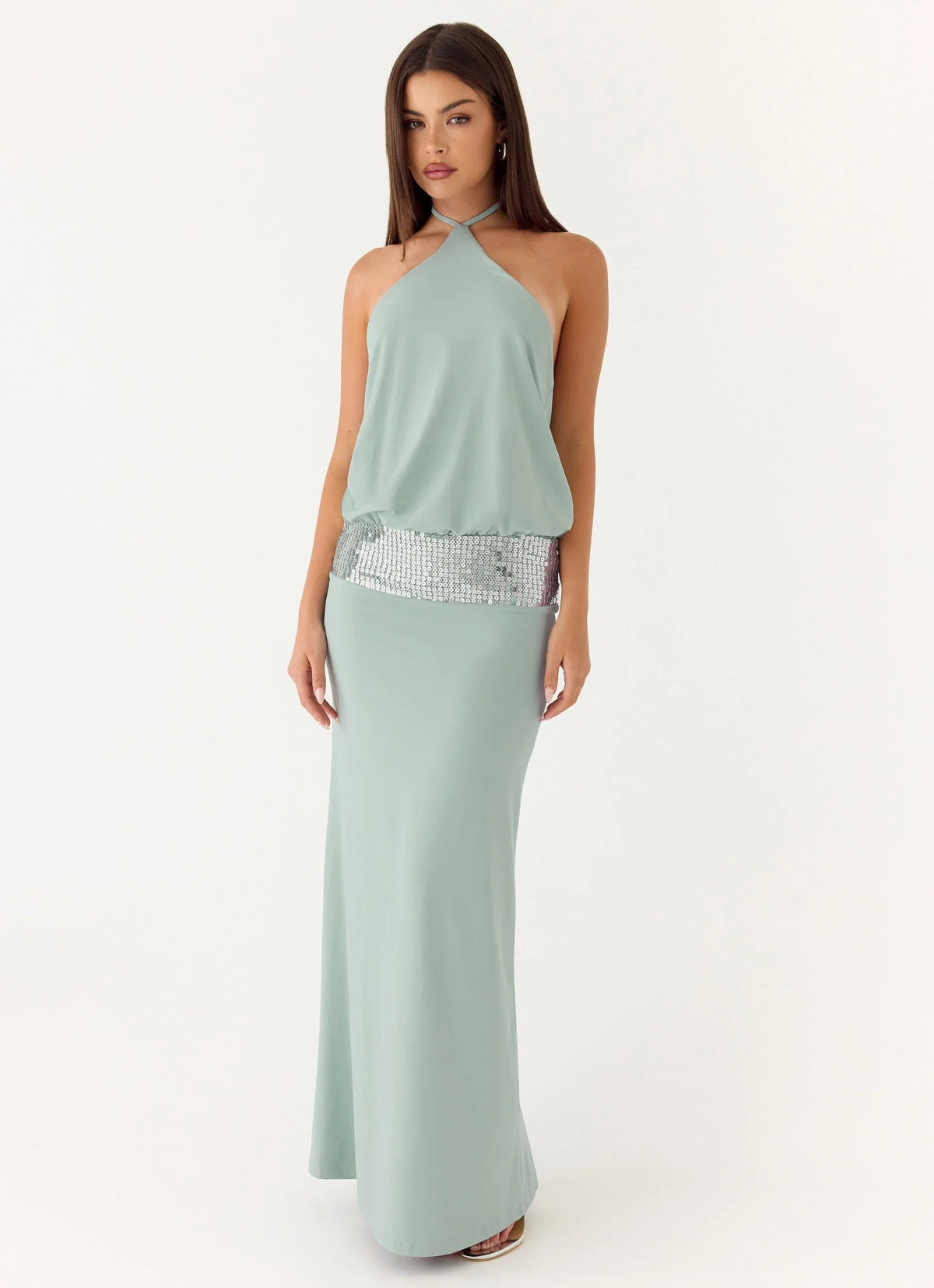 Marcie Halter Maxi Dress - Mint