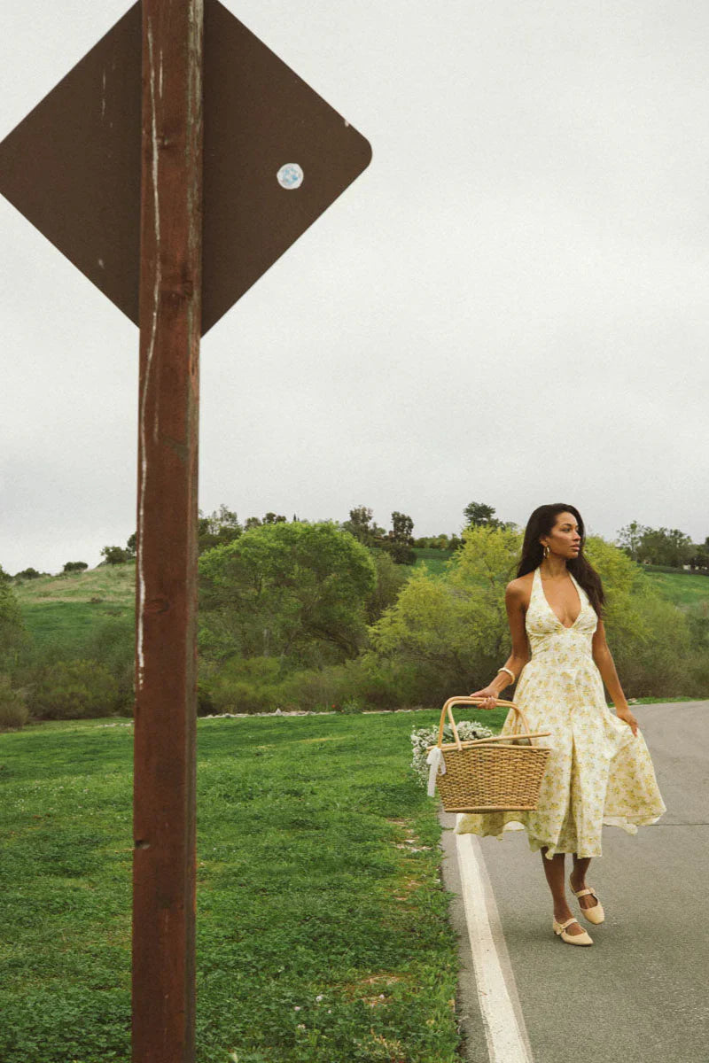 Alice Floral Halter Midi Dress