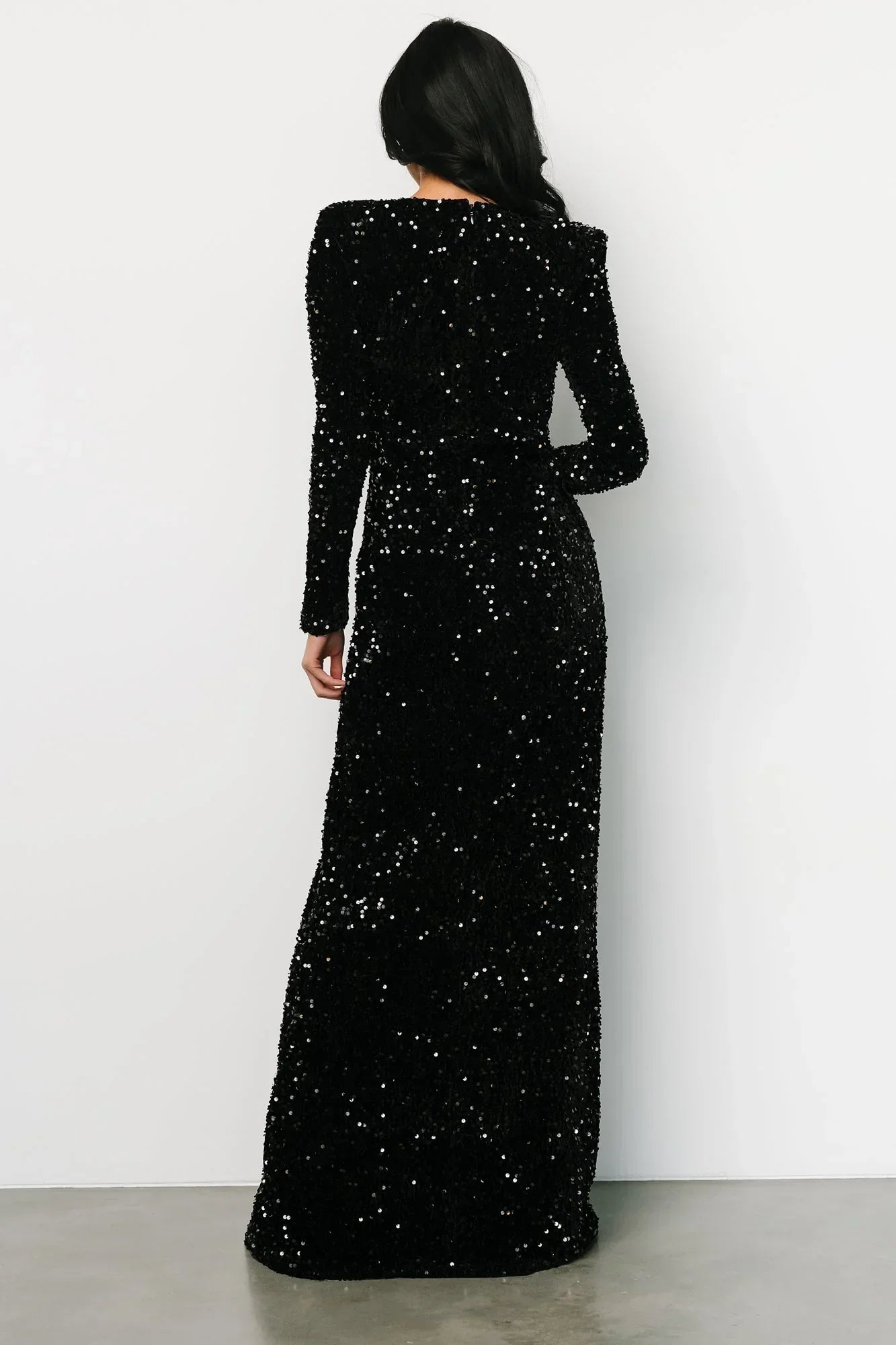 Madonna Sequin Maxi Dress | Black