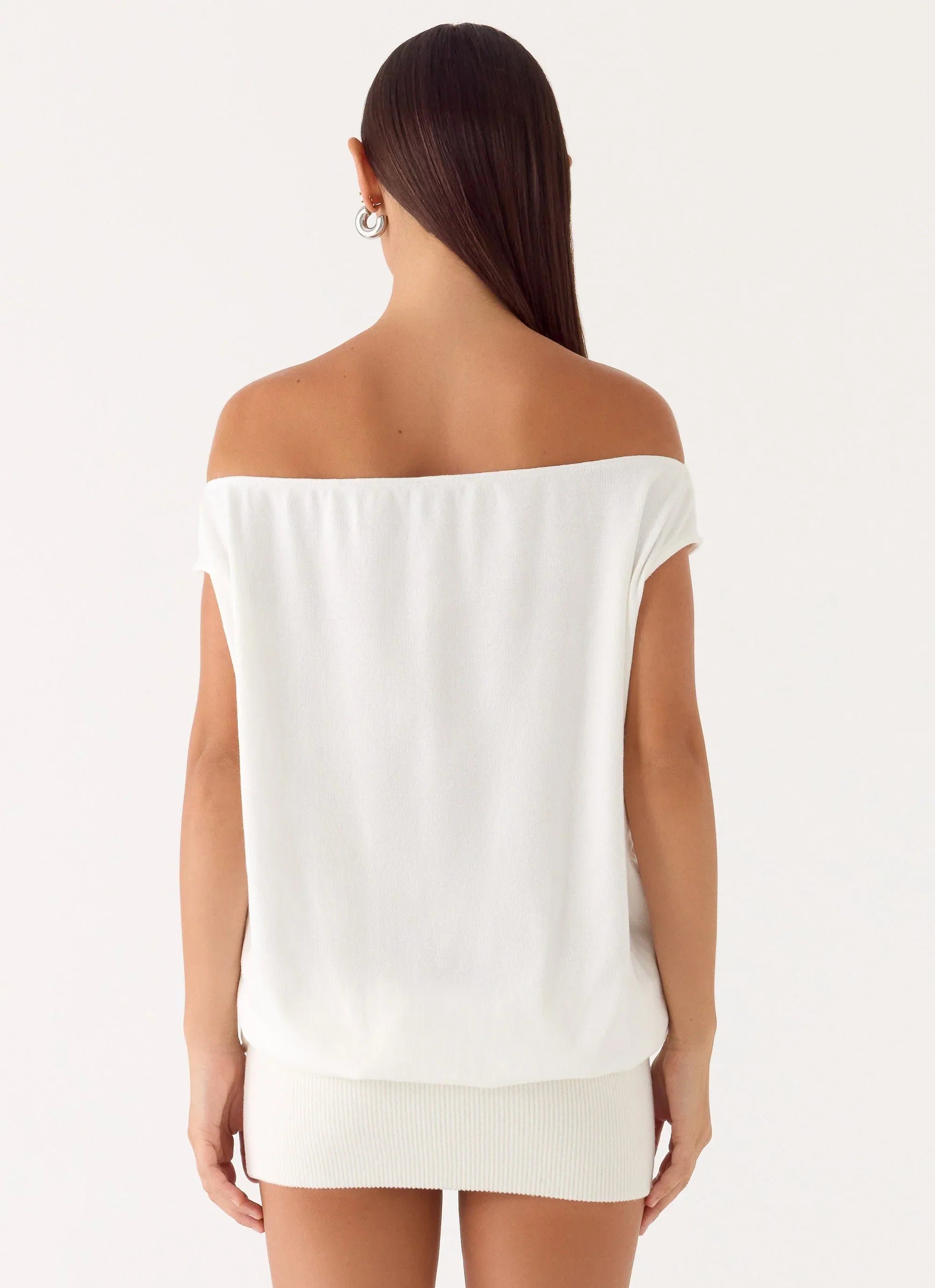 Leighken Knit Mini Dress - White