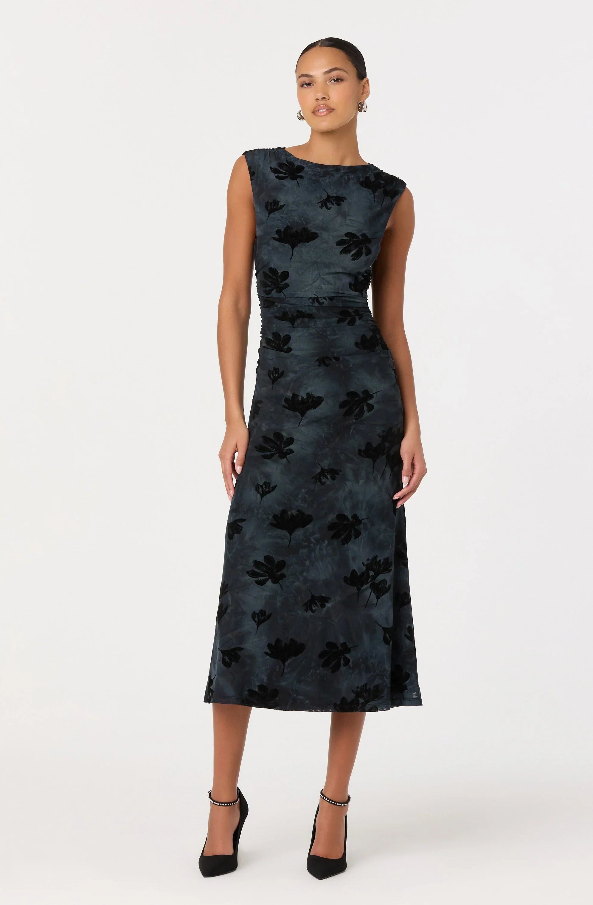 Tionne Floral Midi Dress