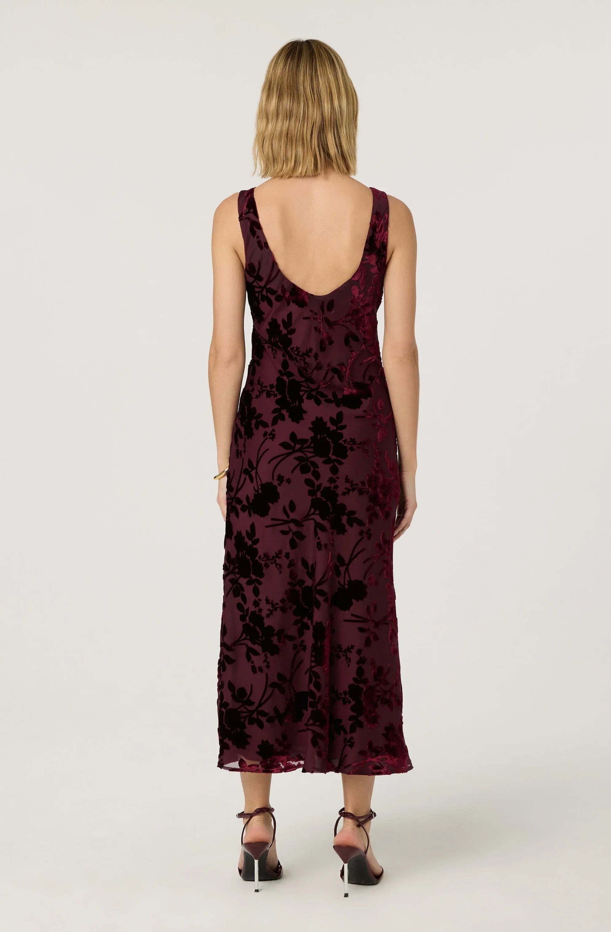 Floris Burnout Floral Maxi Dress