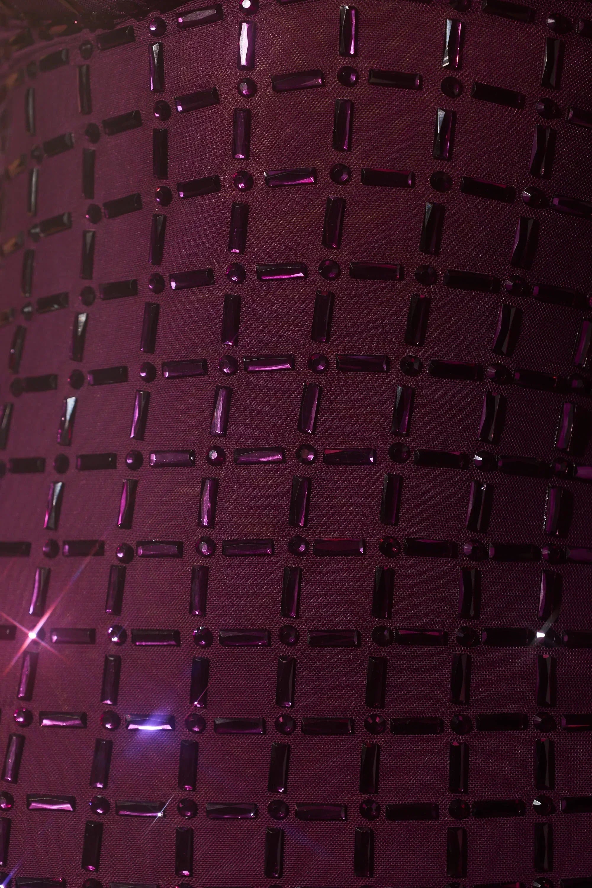 Ronja  Embellished Plunge Mini Dress in Deep Purple