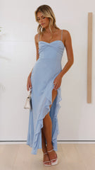 Kiyah Midi Dress - Blue