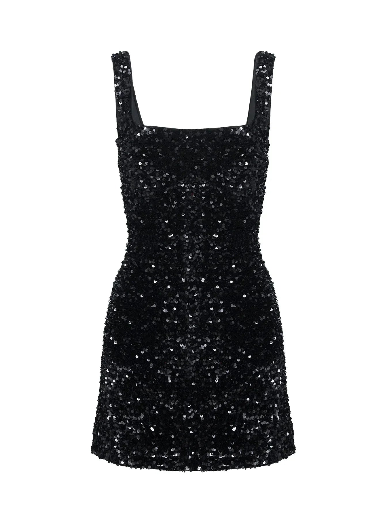 Miss Me Sequin Mini Dress Black