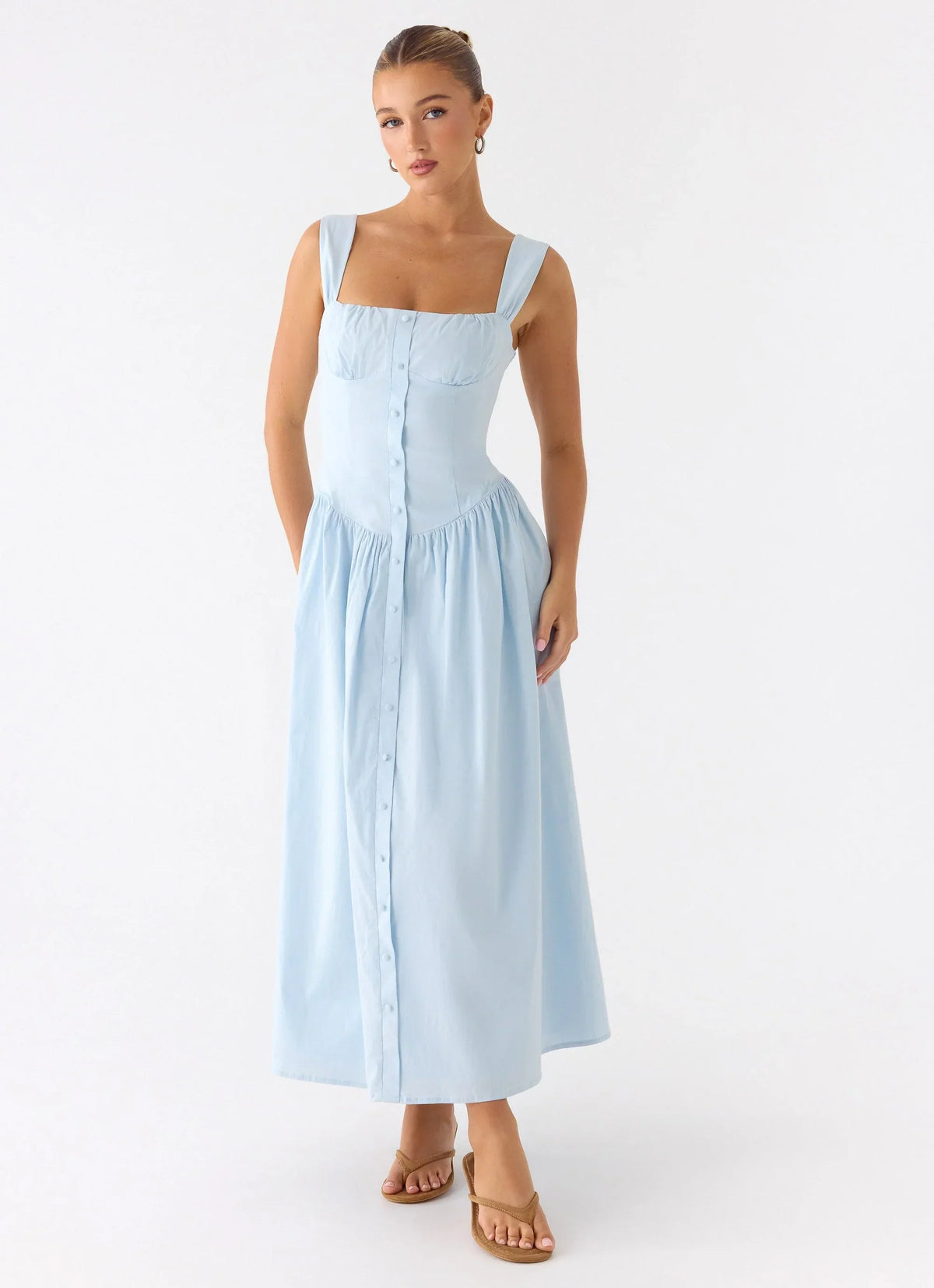 Emmalina Midi Dress - Blue