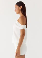 Stick Around Mini Dress - White