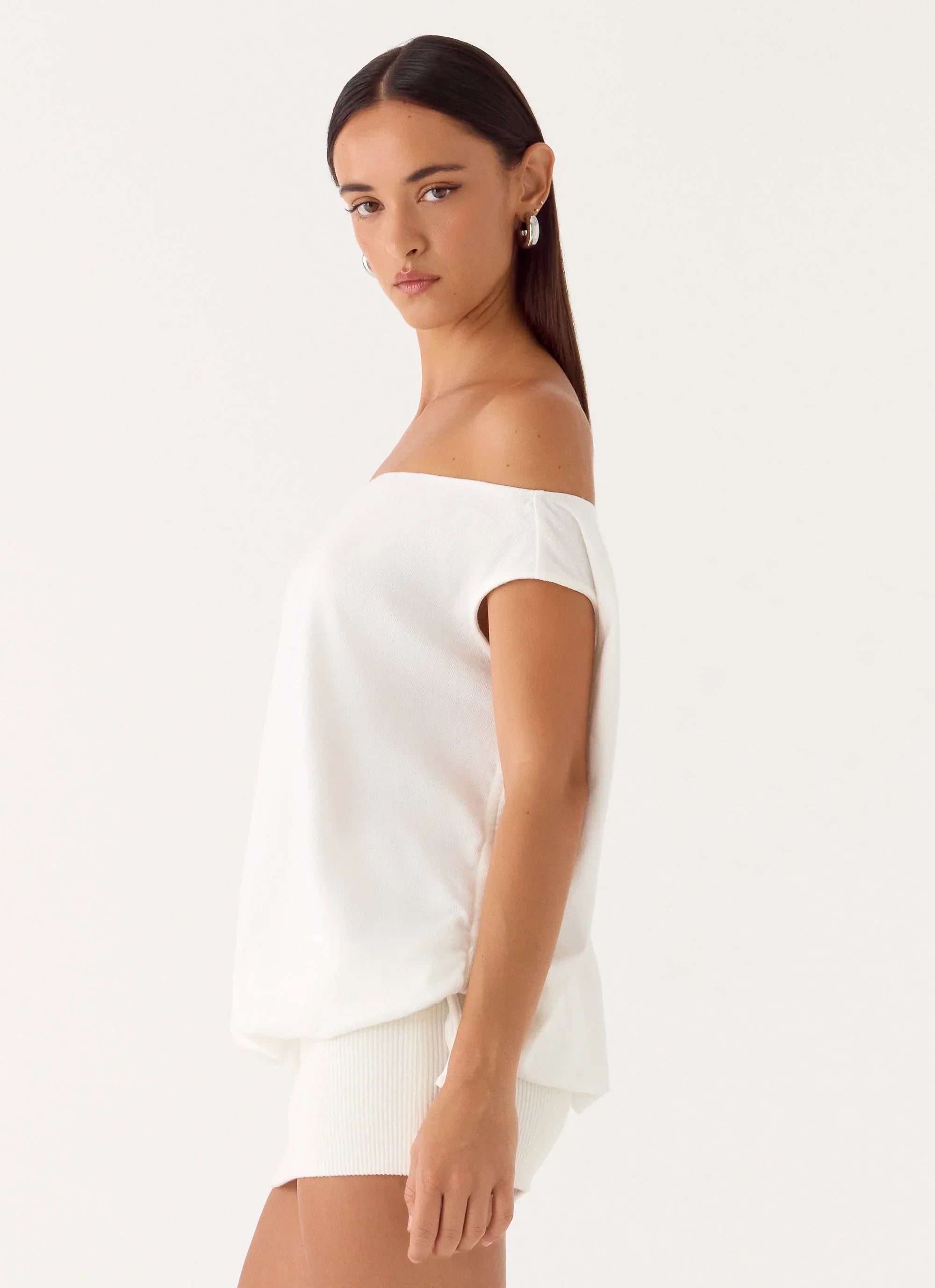 Leighken Knit Mini Dress - White