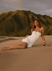 Sabelle Halter Mini Dress - White