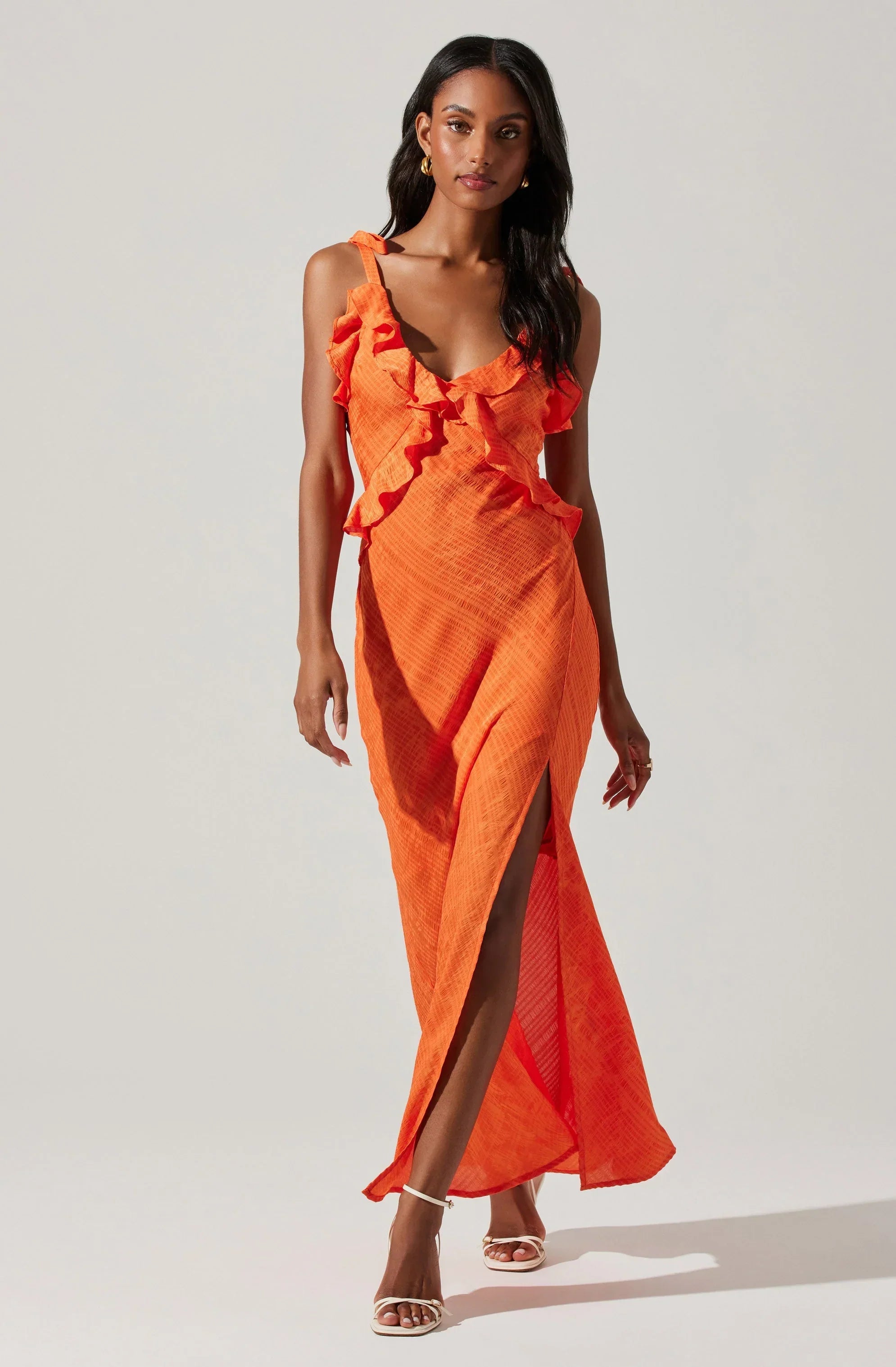 Sorbae Ruffle Maxi Dress