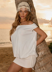 Leighken Knit Mini Dress - White