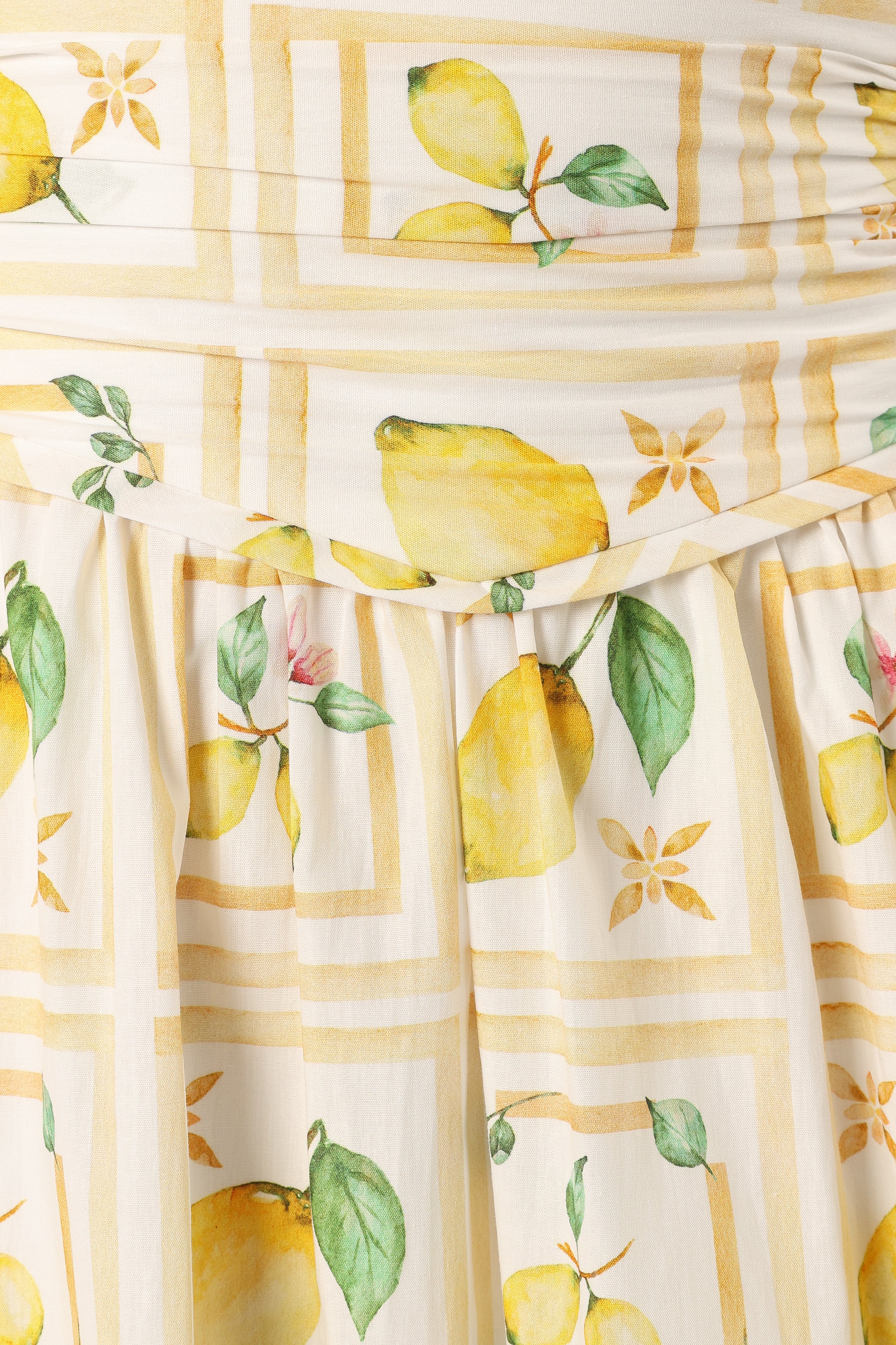 Cintrico Strapless Midi Dress - Lemon