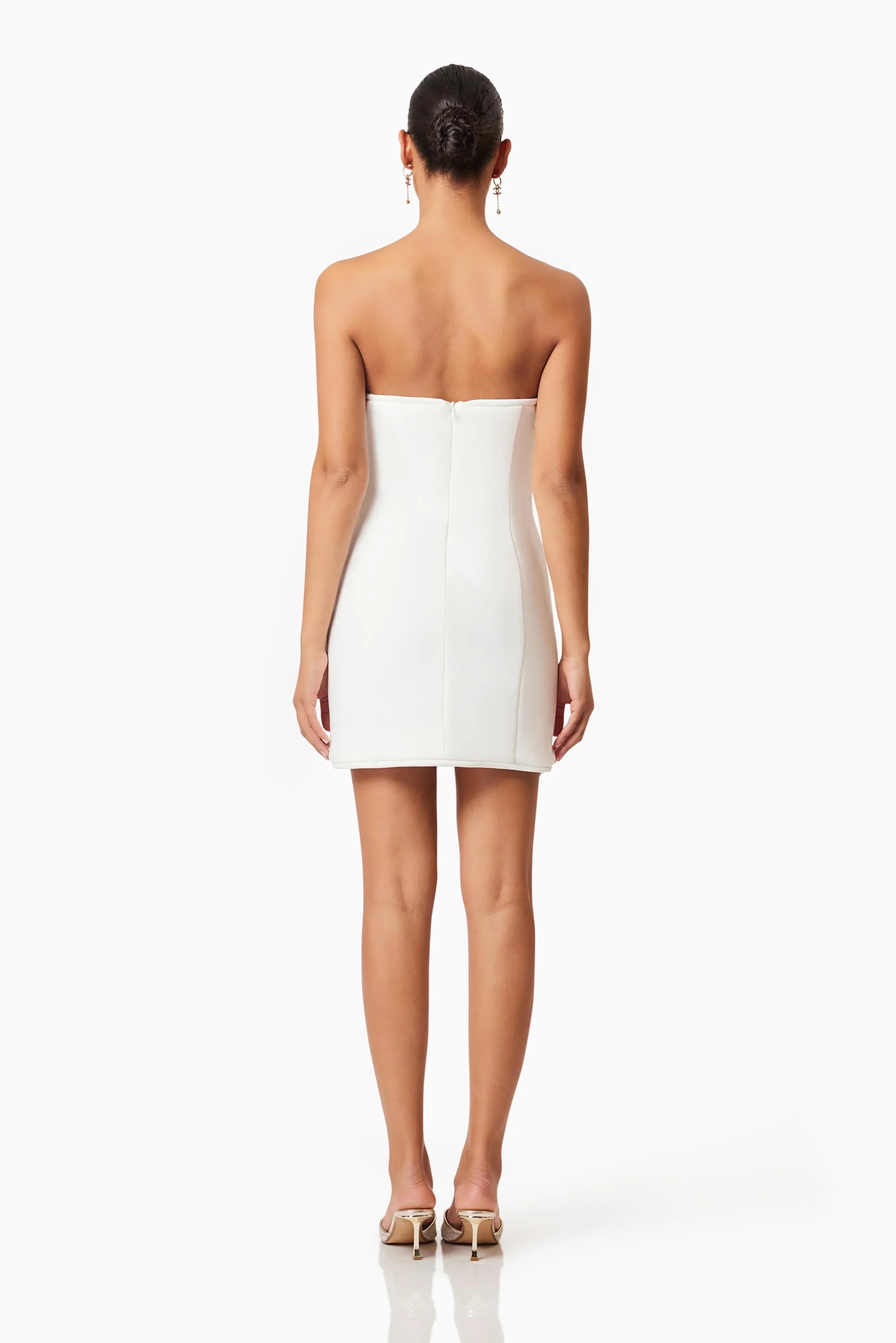 Janelle Strapless Mini Dress In White