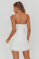 Norah Strapless Mini Dress White