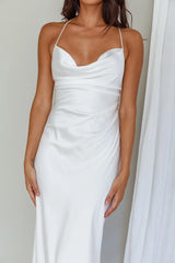 Palma Low Back Strappy Maxi Dress White
