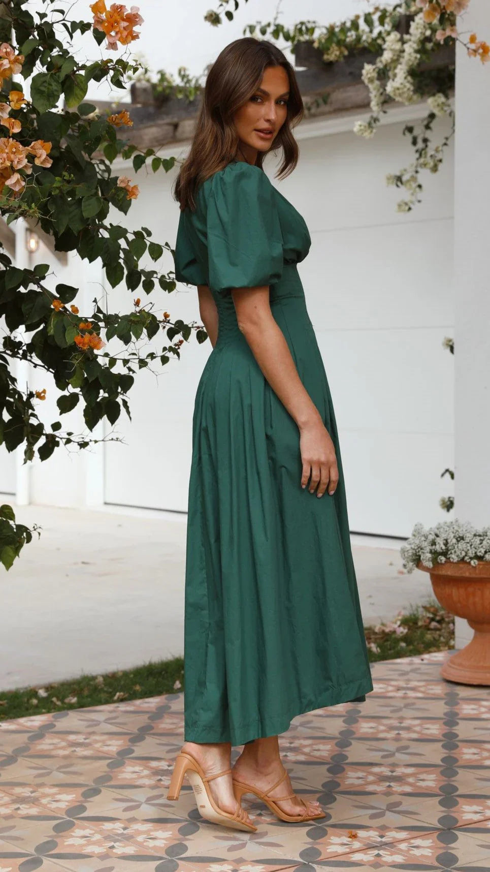Laura Midi Dress - Emerald