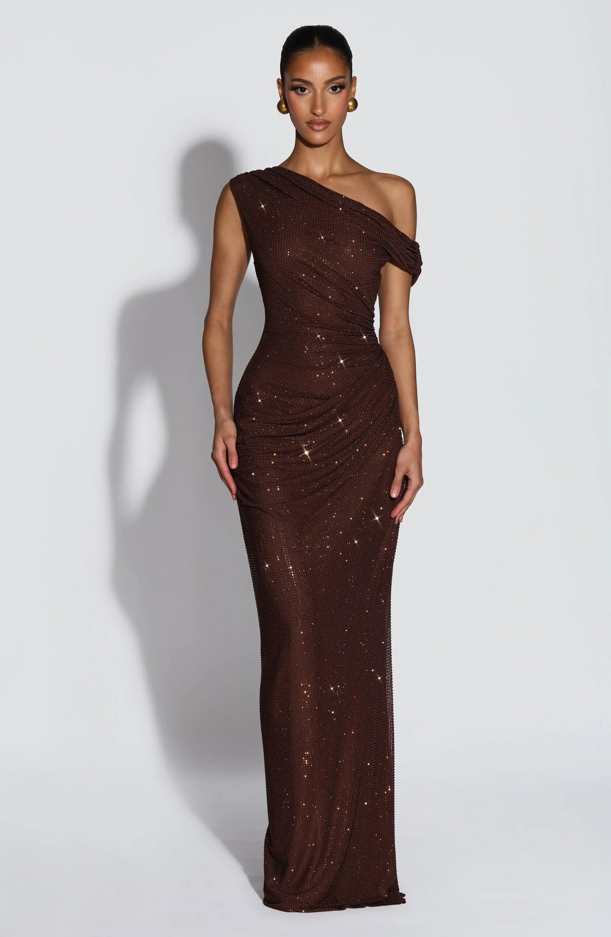 Ottilie Maxi Dress - Plum Brown
