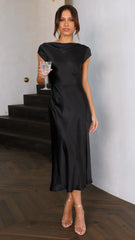 Ivana Midi Dress - Black