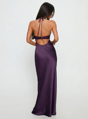 Odyssa Halter Maxi Dress Purple
