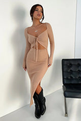 Julius Midi Dress - Tan