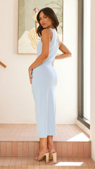 Alaina Midi Dress - Baby Blue