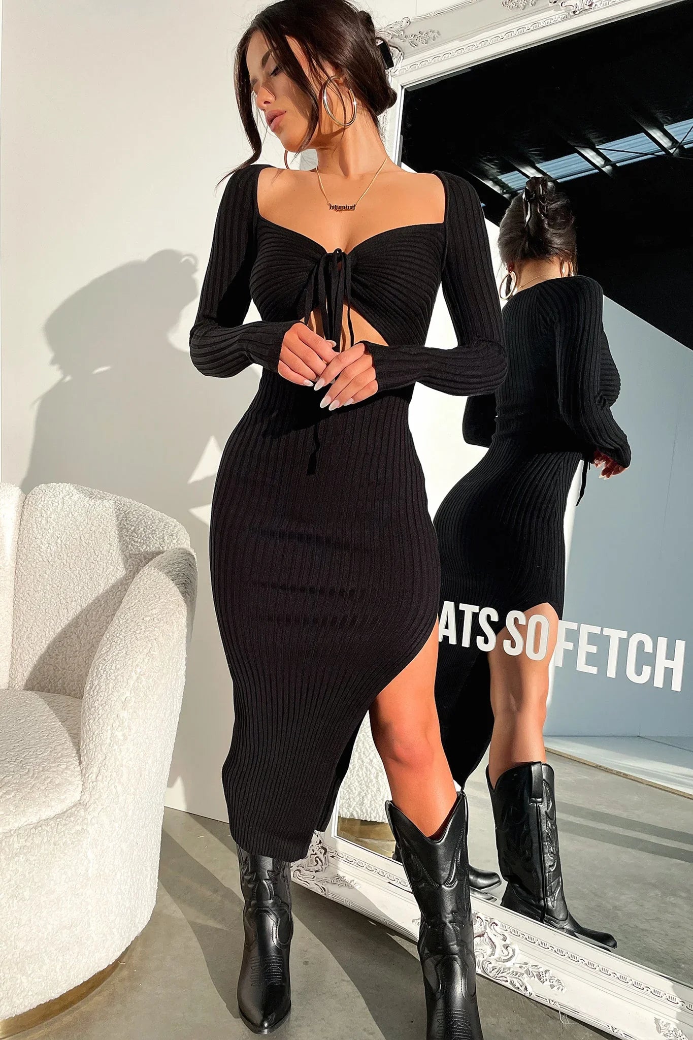 Julius Midi Dress - Black