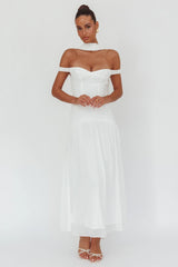 Kaycee Drop Waist Maxi Dress White