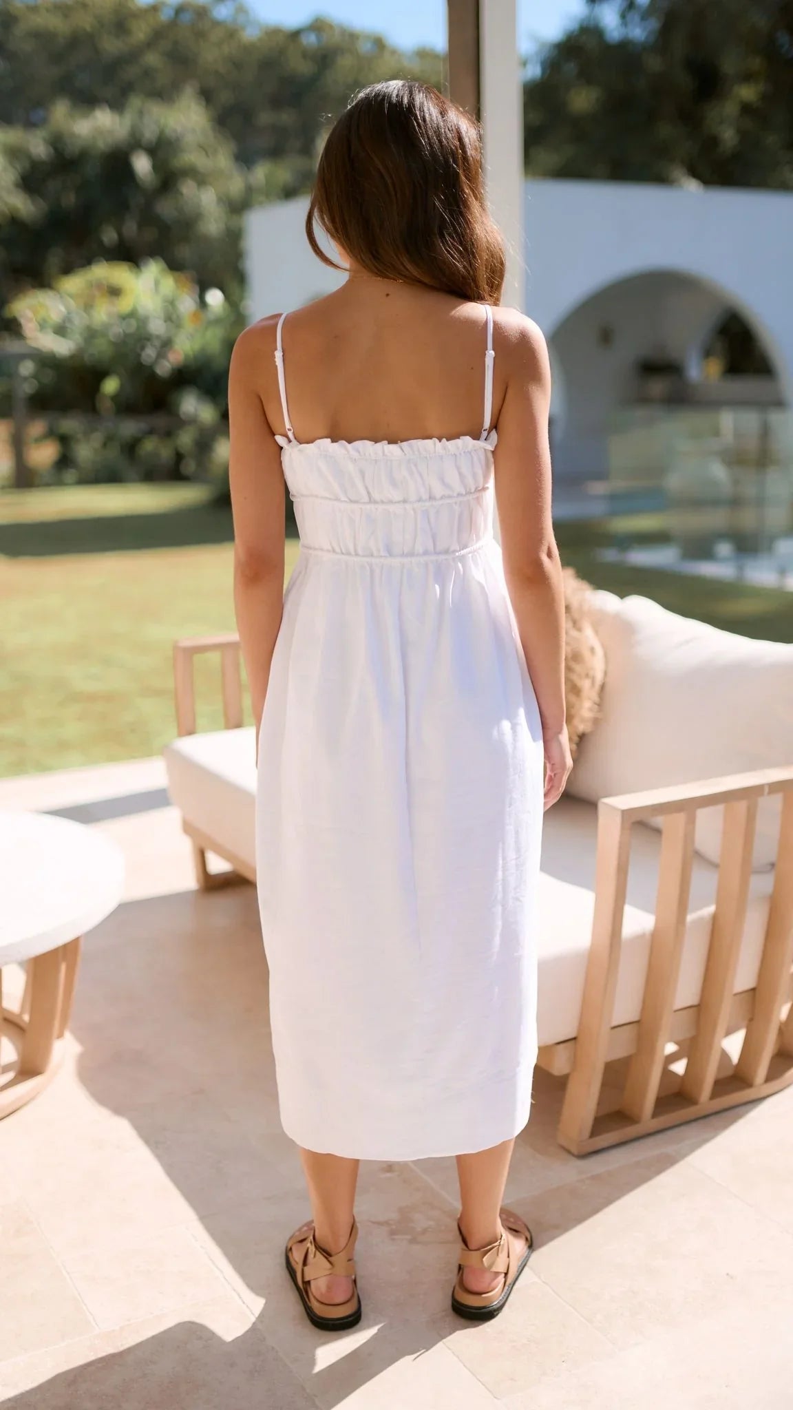 Jessica Midi Dress - White