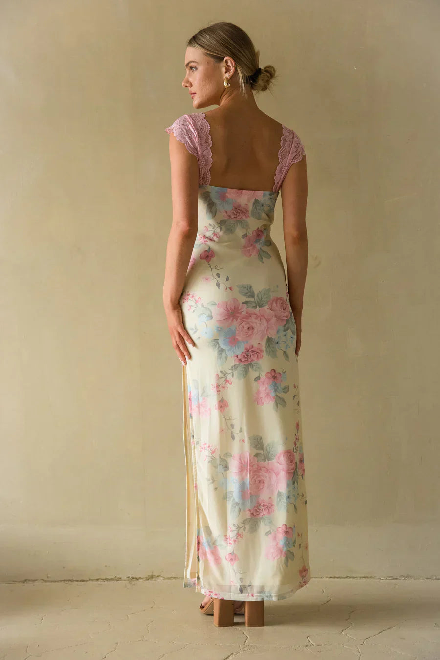 Mimi Floral Mesh Maxi Dress