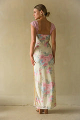 Mimi Floral Mesh Maxi Dress